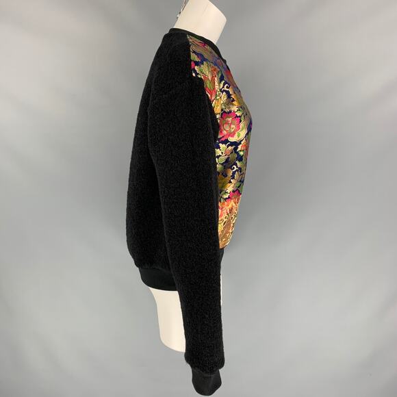 PRABAL GURUNG Size XS Multi-Color Patchwork Wool / Cotton Pullover - Picture 3 of 6